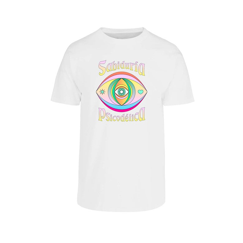 Playera Sabiduria psicodelica Blanca