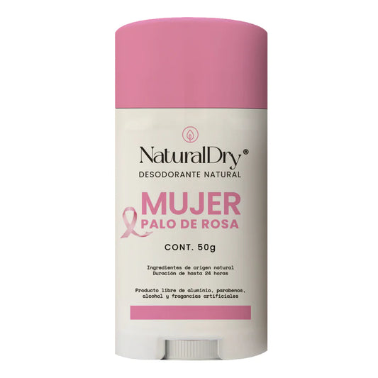 Desodorante Mujer Palo de Rosa- NaturalDry® - 100% Natural - No obstruye los poros - Hidrata tu piel - Elimina el mal olor
