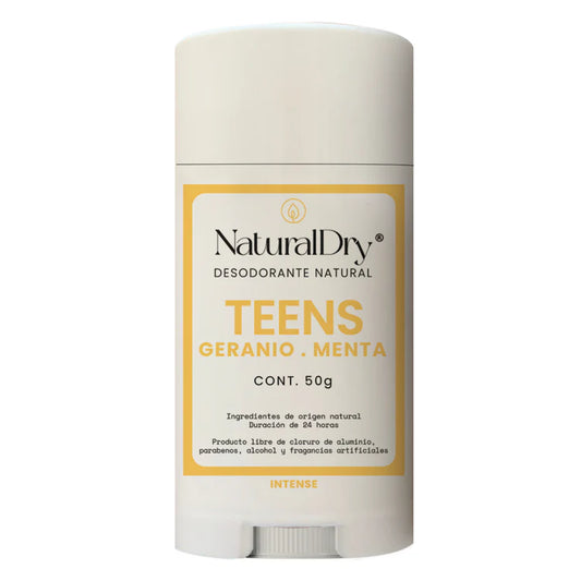 Desodorante Teens- NaturalDry® - 100% Natural - No obstruye los poros - Hidrata tu piel - Elimina el mal olor