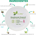 NaturalDry® - Desodorante 100% Natural - No obstruye los poros - Hidrata tu piel - Elimina el mal olor MUJER - TODA LA FAMILIA