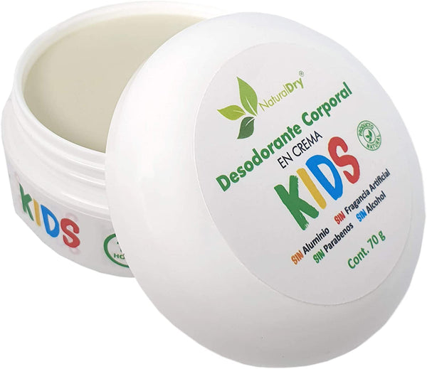 Desodorante Kids - NaturalDry® - 100% Natural - No obstruye los poros - Hidrata tu piel - Elimina el mal olor